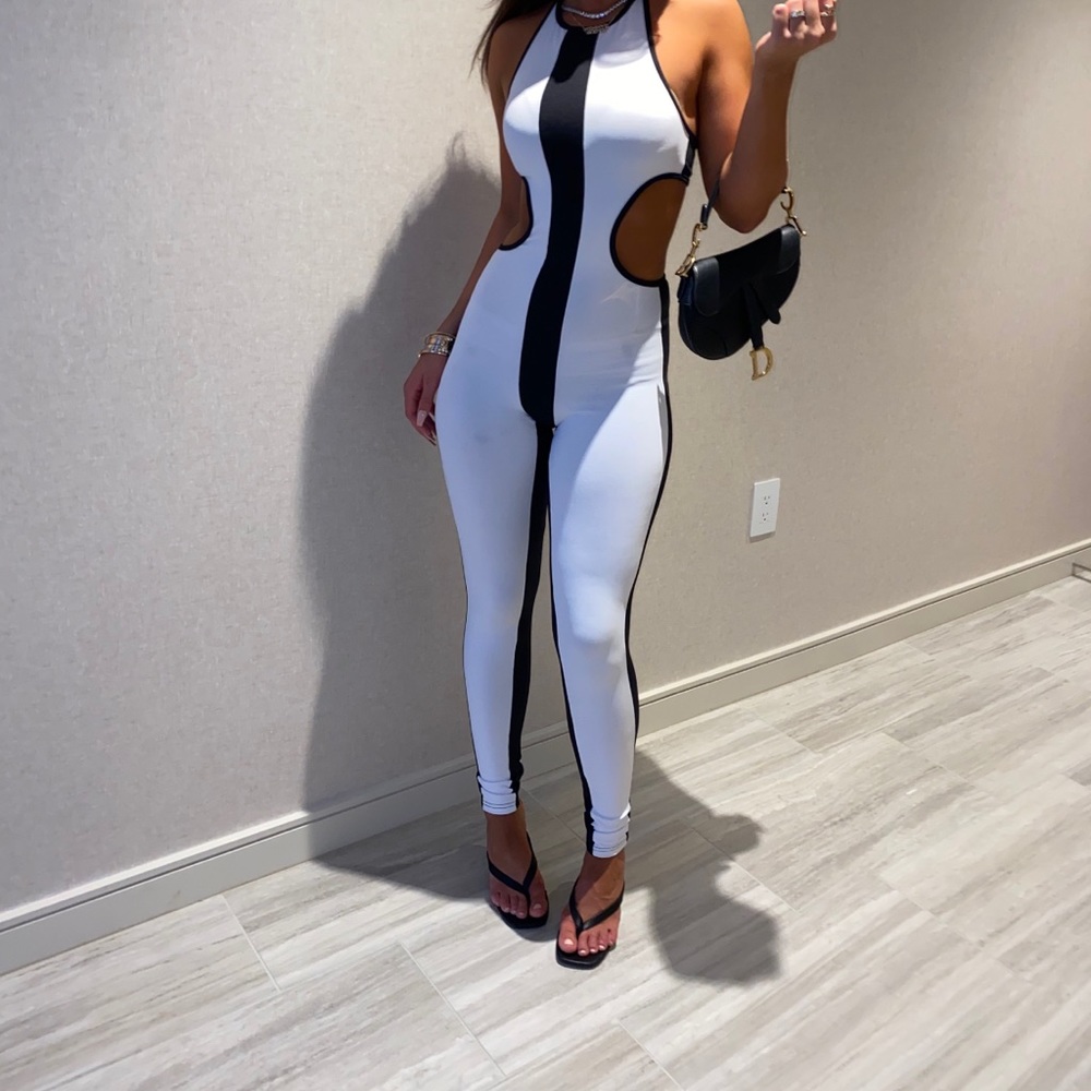 Black white jumpsuit